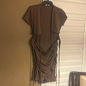 New brown mini dress